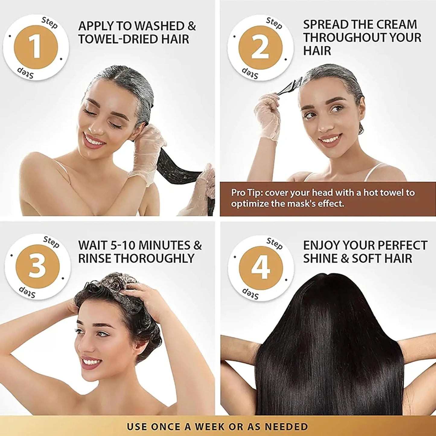 Collagen Hair Treatment 16.90 oz Deep Repair Conditioning Argan Oil Collagen Hair Mask Essence for Dry Damaged Hair