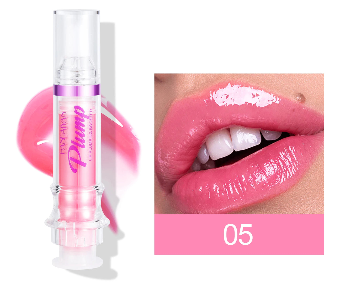 Natural Spicy Lip Plumping Booster Lip Plumping Oil,Ultra-Hydrating & Nourishing Plump and Pout Glossy Finish Fuller Lip Gloss