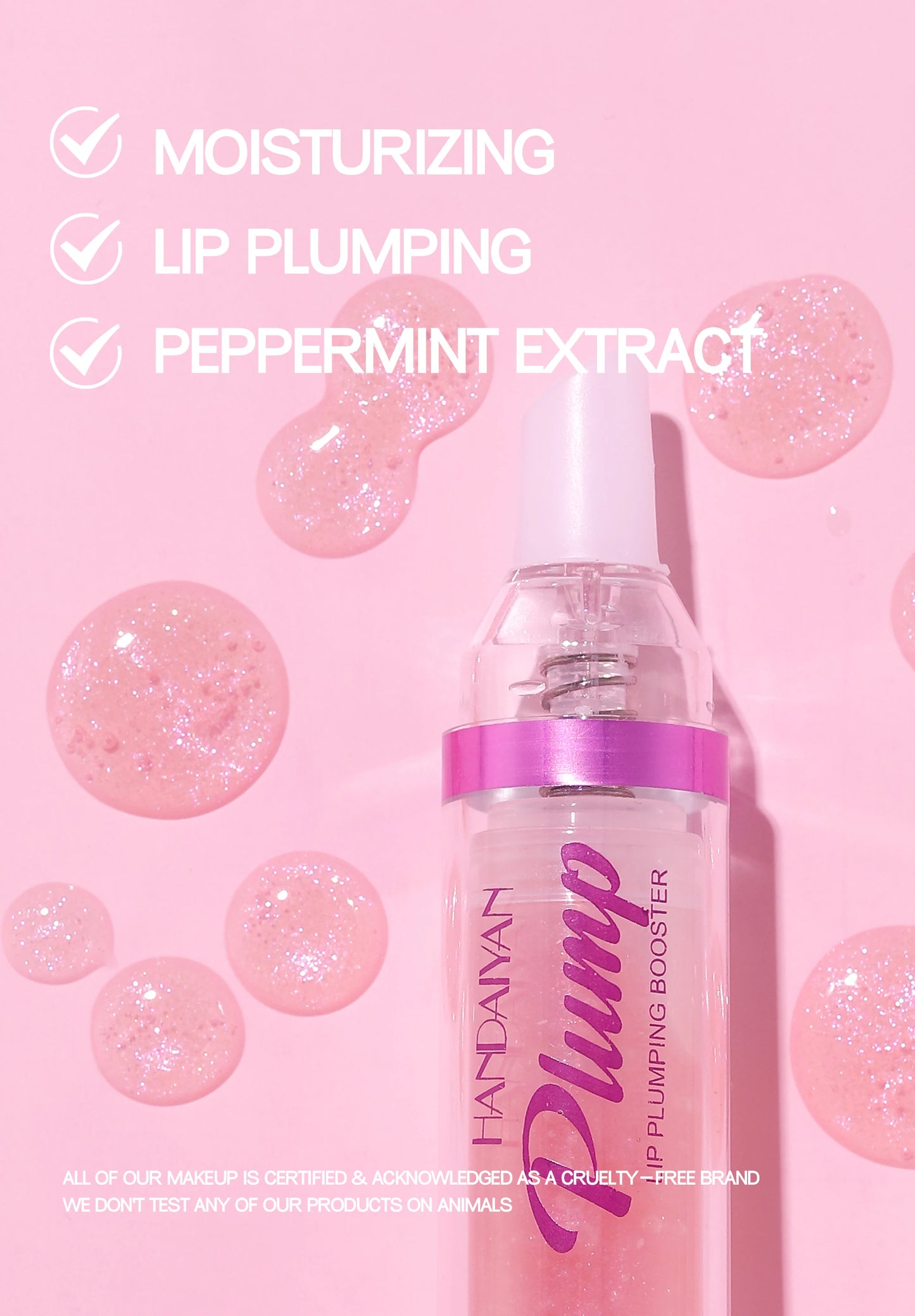 Natural Spicy Lip Plumping Booster Lip Plumping Oil,Ultra-Hydrating & Nourishing Plump and Pout Glossy Finish Fuller Lip Gloss