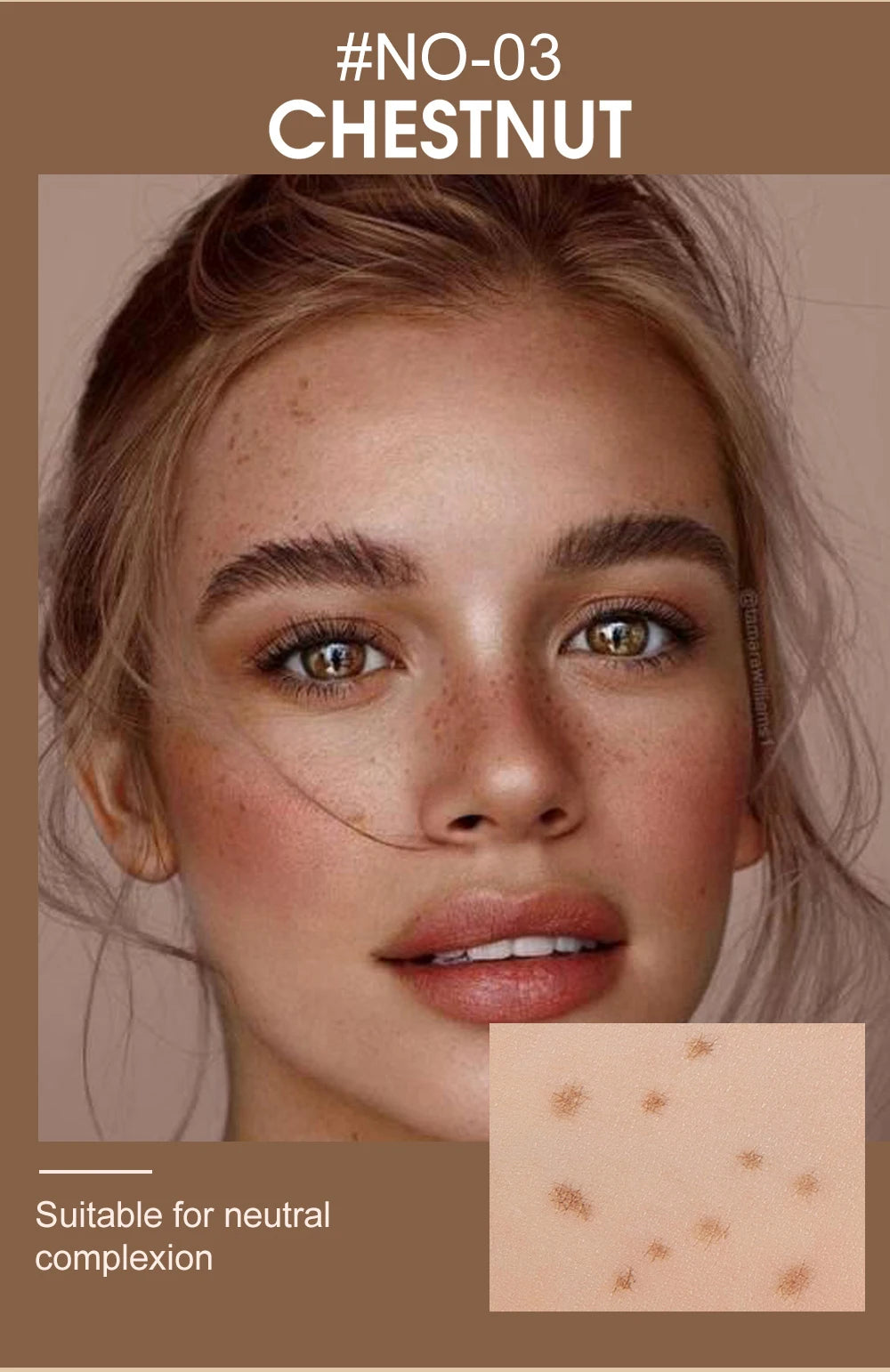 Natural Lifelike Freckle Makeup Pen, Waterproof Long Lasting Quick Dry - Light Brown, Natural Coffee, Chestnut, Dark Brown