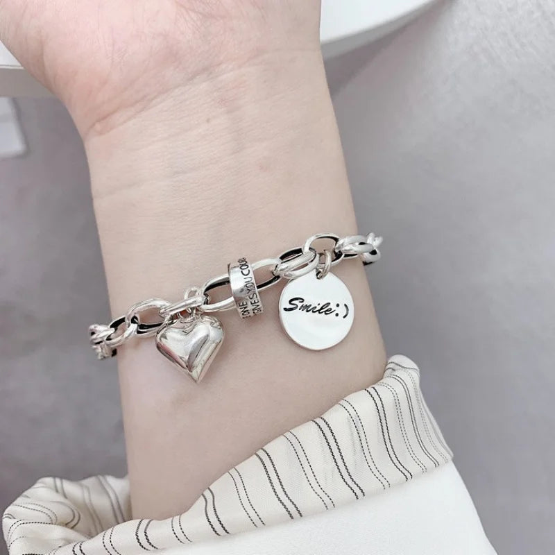 New Silver love Adjustable Bracelet