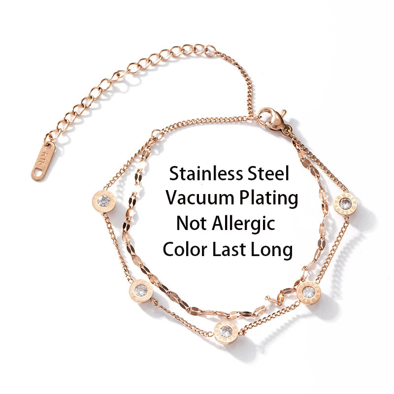 Vintage Punk Style Double Layer Roman Numerals Pendant