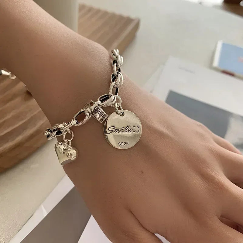 New Silver love Adjustable Bracelet