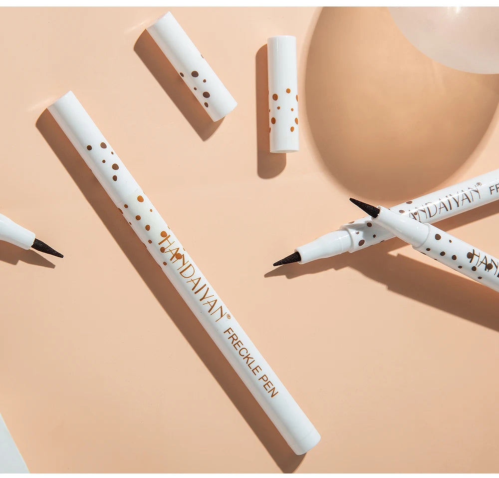 Natural Lifelike Freckle Makeup Pen, Waterproof Long Lasting Quick Dry - Light Brown, Natural Coffee, Chestnut, Dark Brown