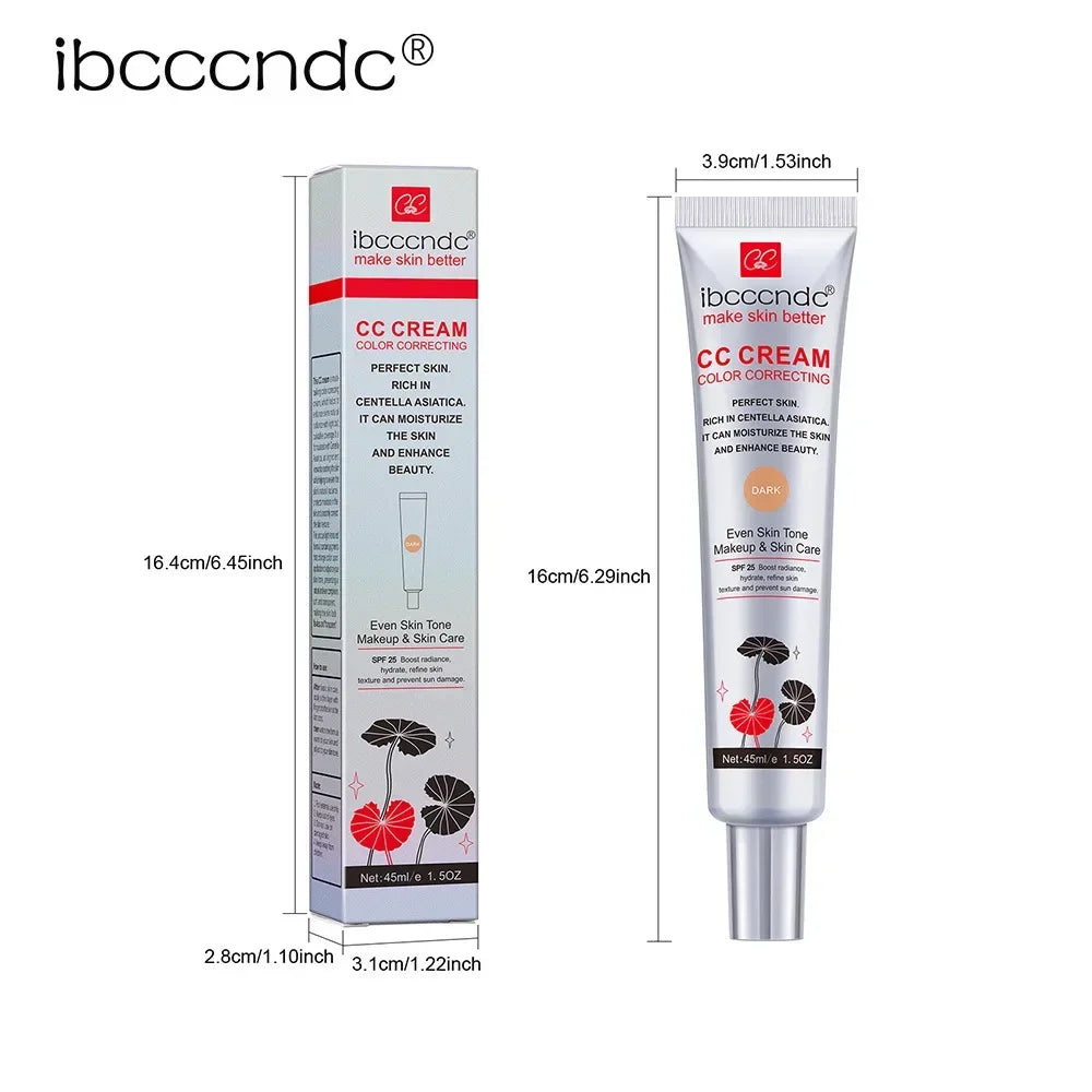 Ibcccndc Centella Asiatica CC Cream Invisible Pores Concealer Long-lasting Moisturizing Brightening Before Makeup Priming