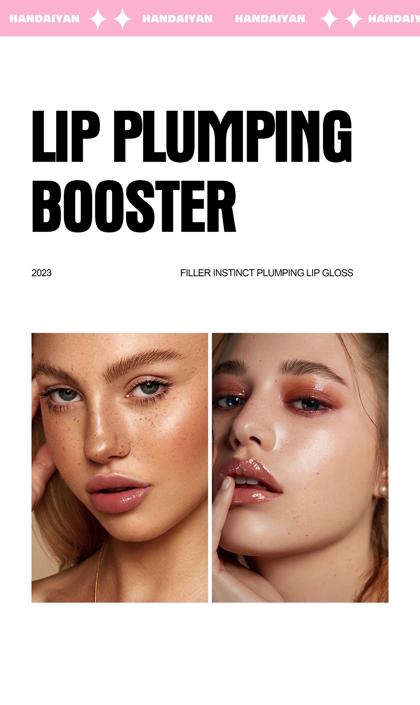 Natural Spicy Lip Plumping Booster Lip Plumping Oil,Ultra-Hydrating & Nourishing Plump and Pout Glossy Finish Fuller Lip Gloss
