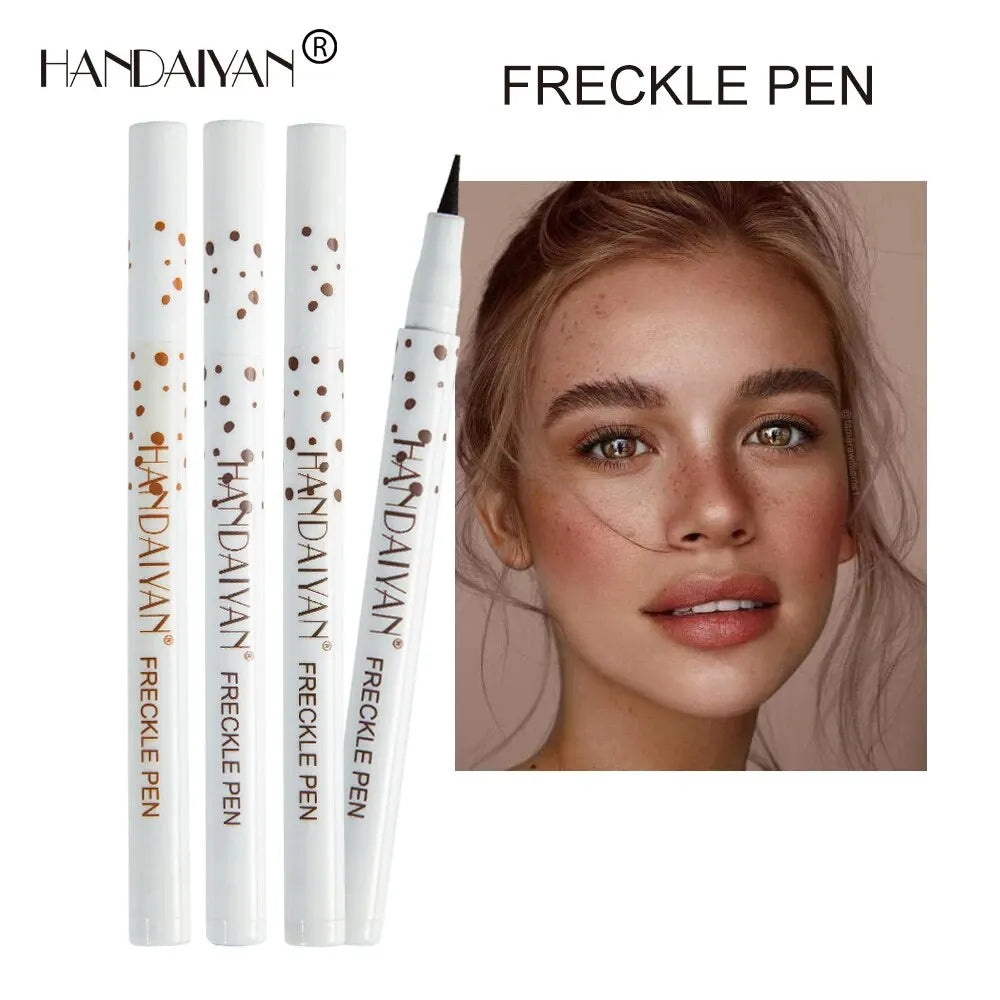Natural Lifelike Freckle Makeup Pen, Waterproof Long Lasting Quick Dry - Light Brown, Natural Coffee, Chestnut, Dark Brown