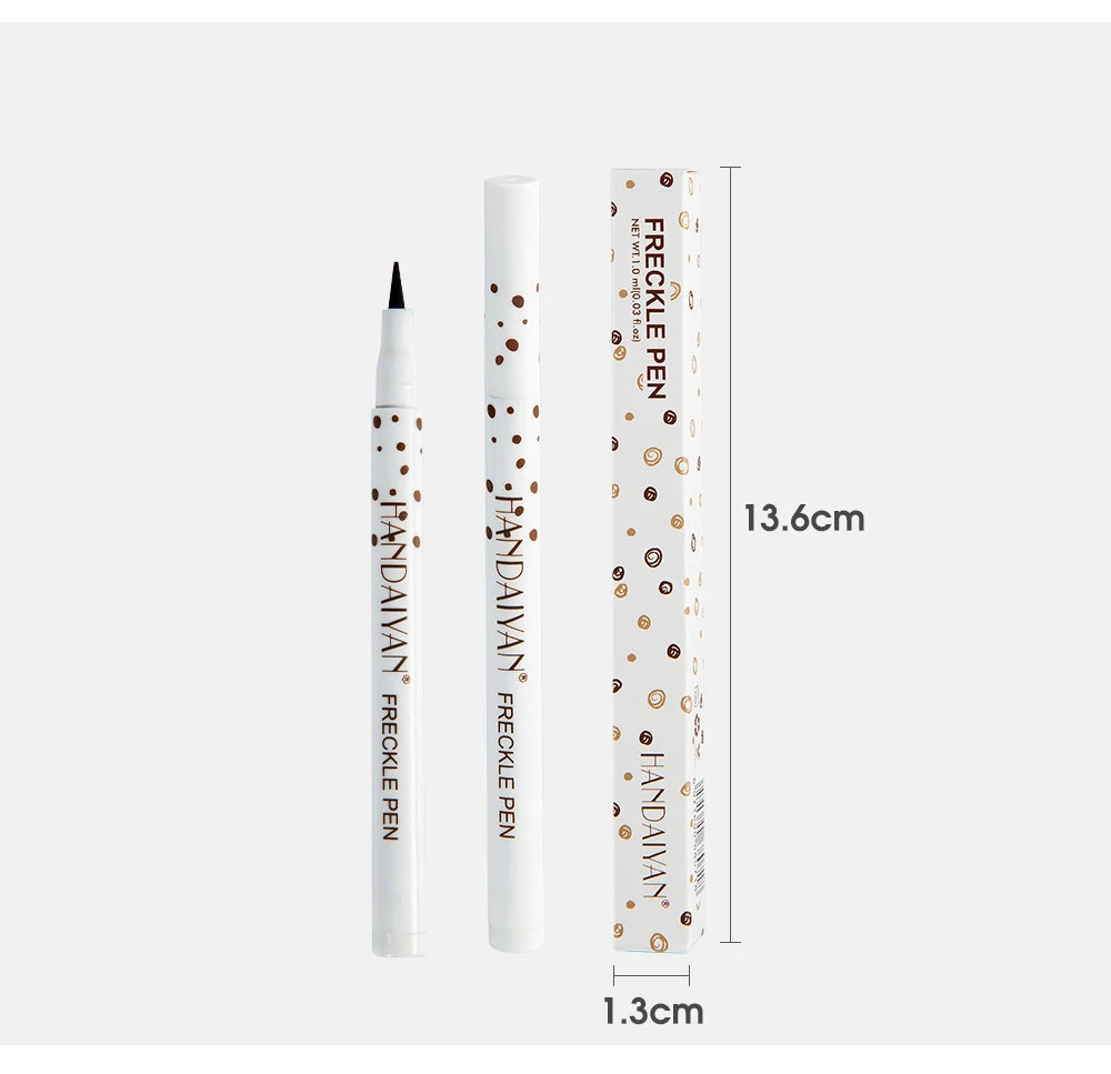 Natural Lifelike Freckle Makeup Pen, Waterproof Long Lasting Quick Dry - Light Brown, Natural Coffee, Chestnut, Dark Brown