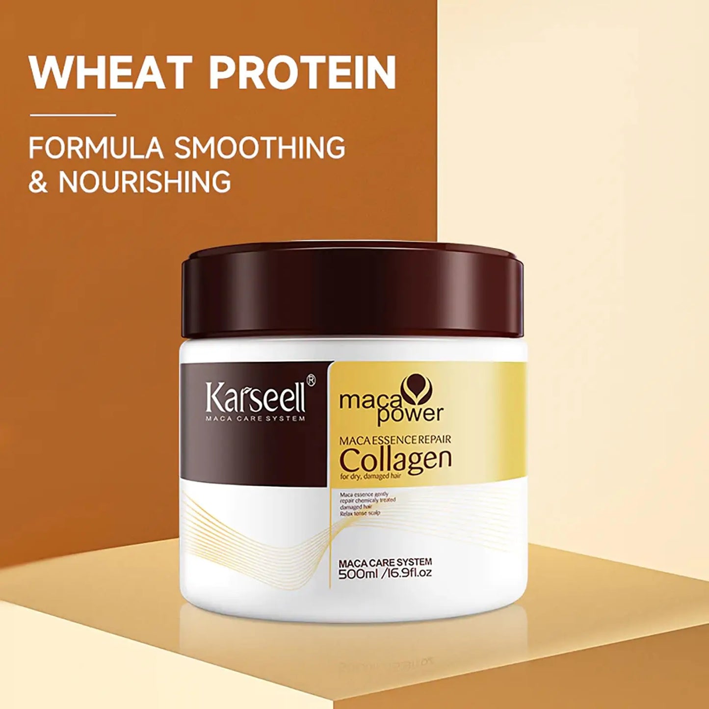 Collagen Hair Treatment 16.90 oz Deep Repair Conditioning Argan Oil Collagen Hair Mask Essence for Dry Damaged Hair