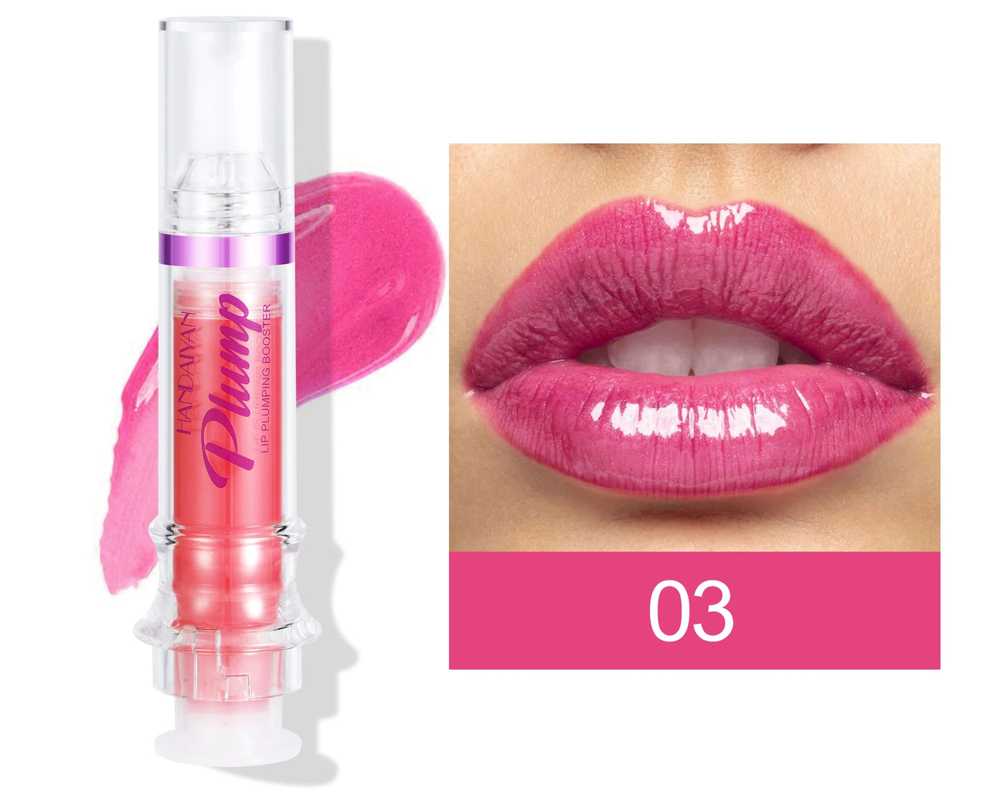 Natural Spicy Lip Plumping Booster Lip Plumping Oil,Ultra-Hydrating & Nourishing Plump and Pout Glossy Finish Fuller Lip Gloss