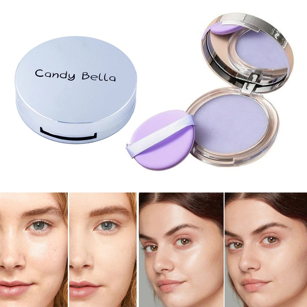 1PC Candy Bella Violet Setting Powder Skin-friendly Skin Natural Face Long Lasting Oil-controlling Contouring Powder Cosmetics