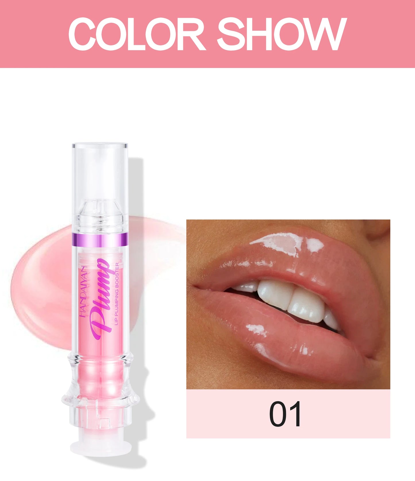 Natural Spicy Lip Plumping Booster Lip Plumping Oil,Ultra-Hydrating & Nourishing Plump and Pout Glossy Finish Fuller Lip Gloss