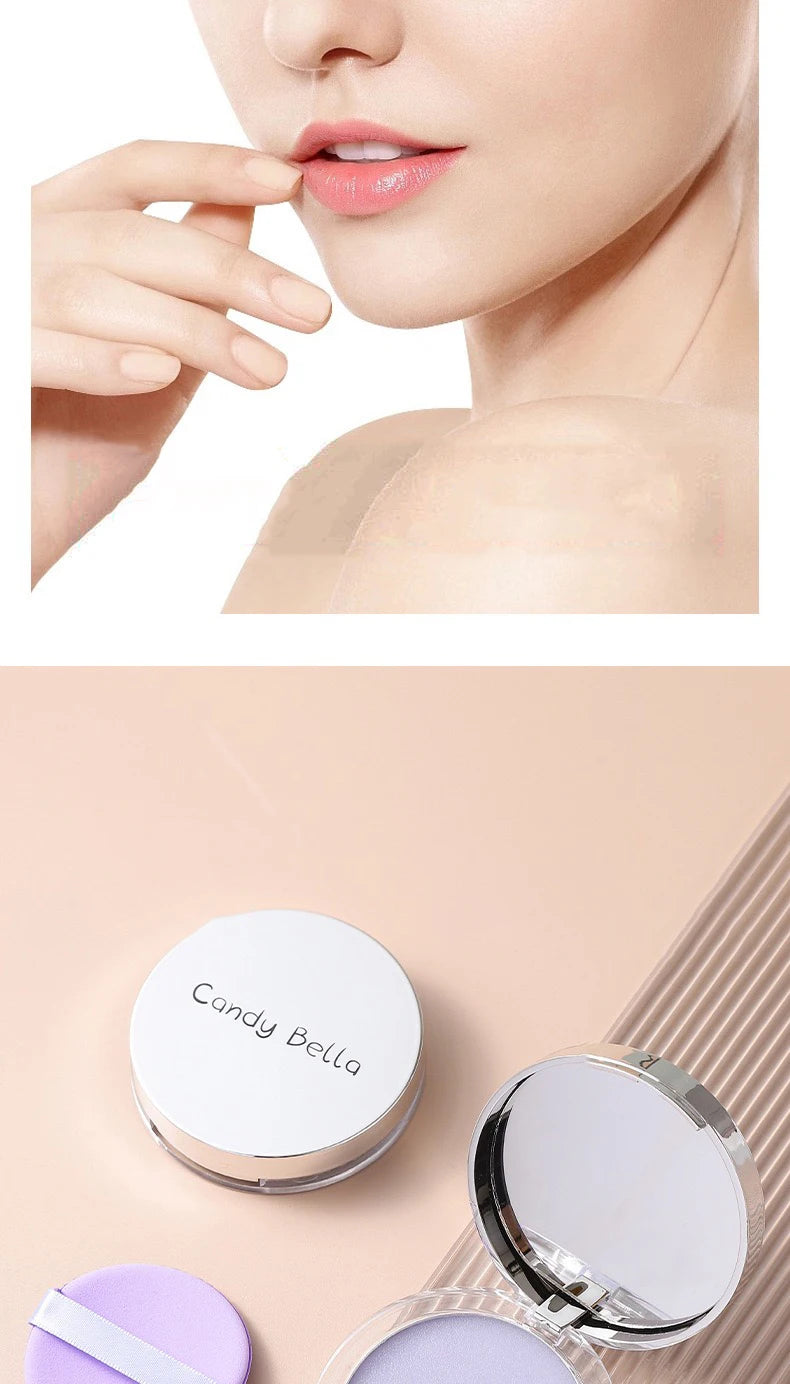 1PC Candy Bella Violet Setting Powder Skin-friendly Skin Natural Face Long Lasting Oil-controlling Contouring Powder Cosmetics