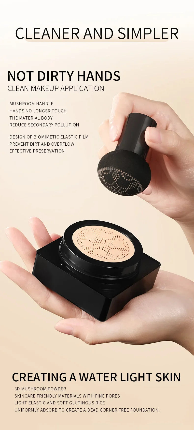 Magic Foundation Mushroom Head Air Cushion CC Cream Waterproof Brighten Foundation Cream Women Base Makeup Face Korean Cosmetics