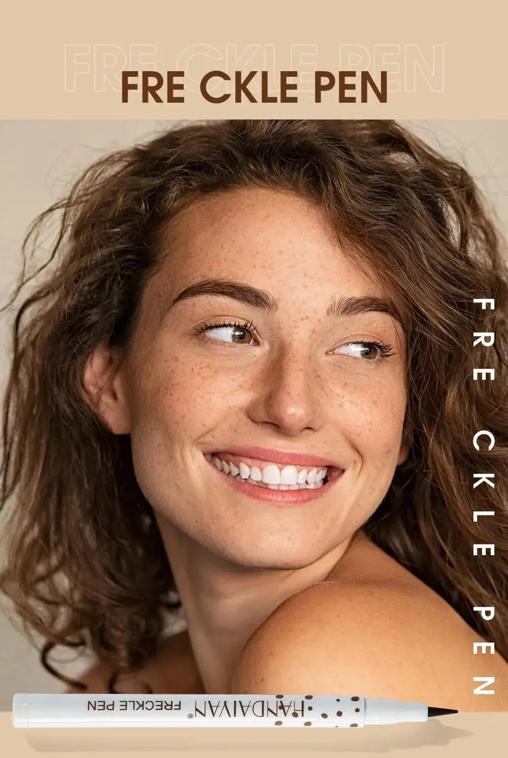 Natural Lifelike Freckle Makeup Pen, Waterproof Long Lasting Quick Dry - Light Brown, Natural Coffee, Chestnut, Dark Brown