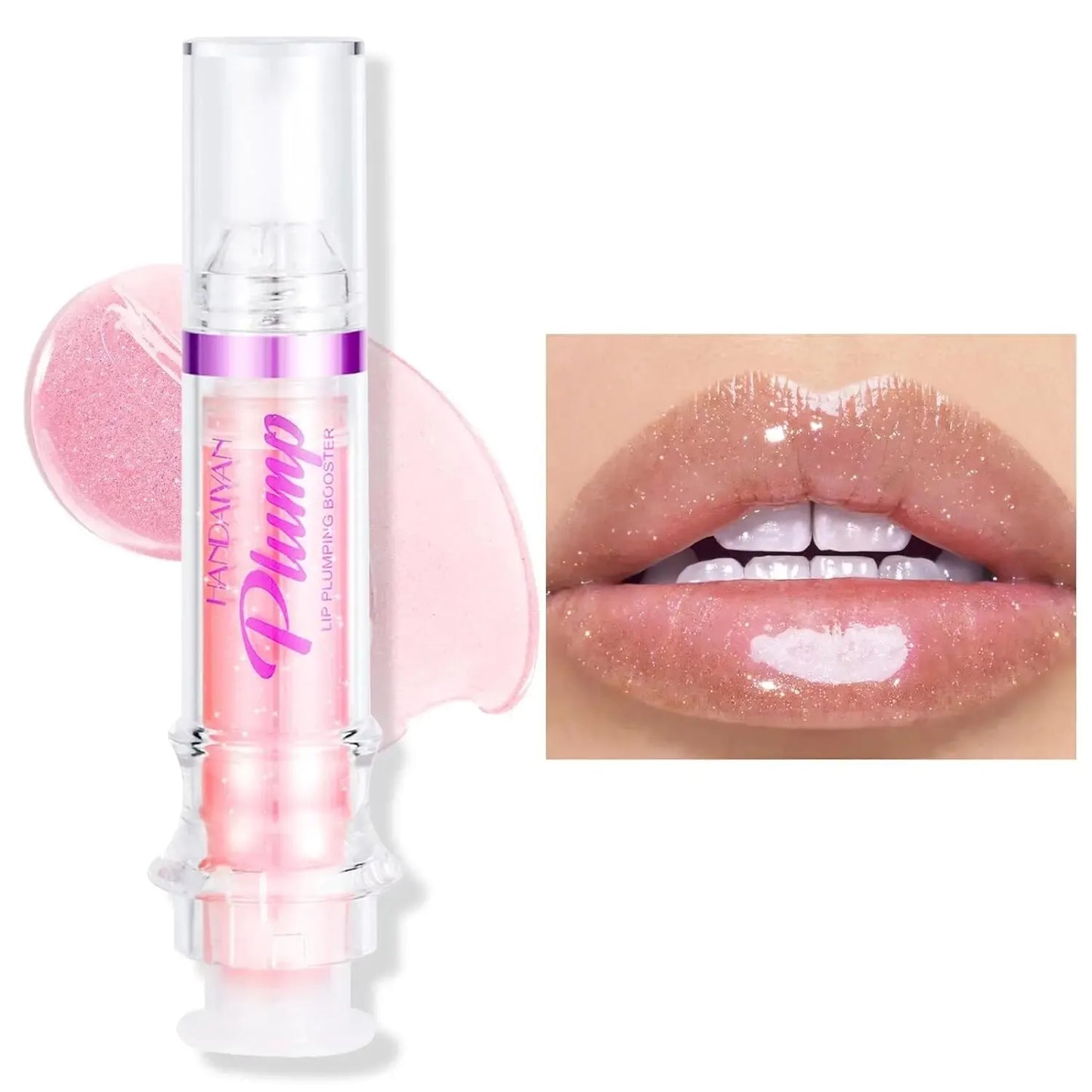 Natural Spicy Lip Plumping Booster Lip Plumping Oil,Ultra-Hydrating & Nourishing Plump and Pout Glossy Finish Fuller Lip Gloss