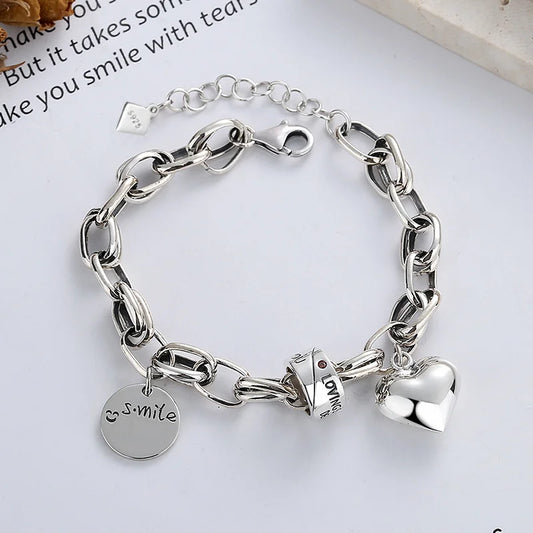 925 Sterling Silver Thai Silver Bracelet for Women