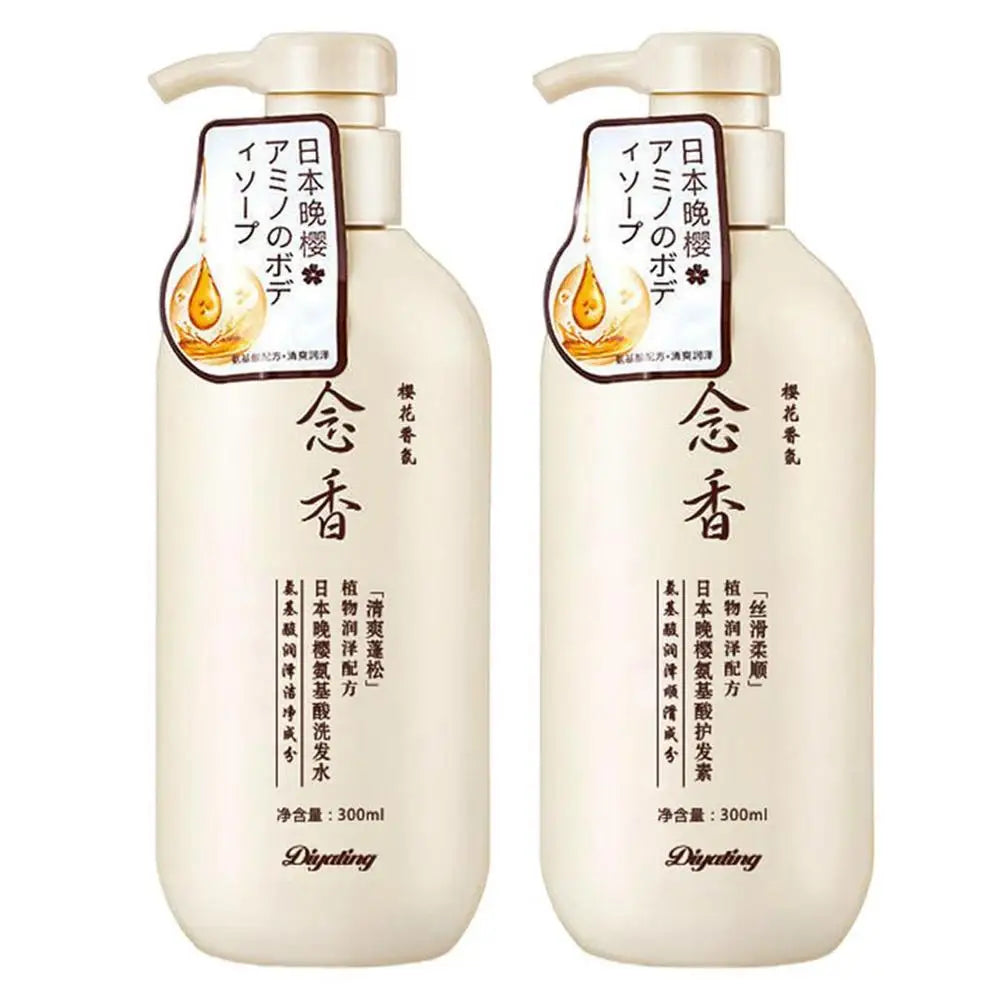 300ml Sakura Japanese Shampoo Evening Sakura Amino Acid Hair Growth Shampoo Hair Growth Shampoo and Conditioner