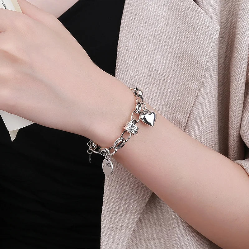 925 Sterling Silver Thai Silver Bracelet for Women