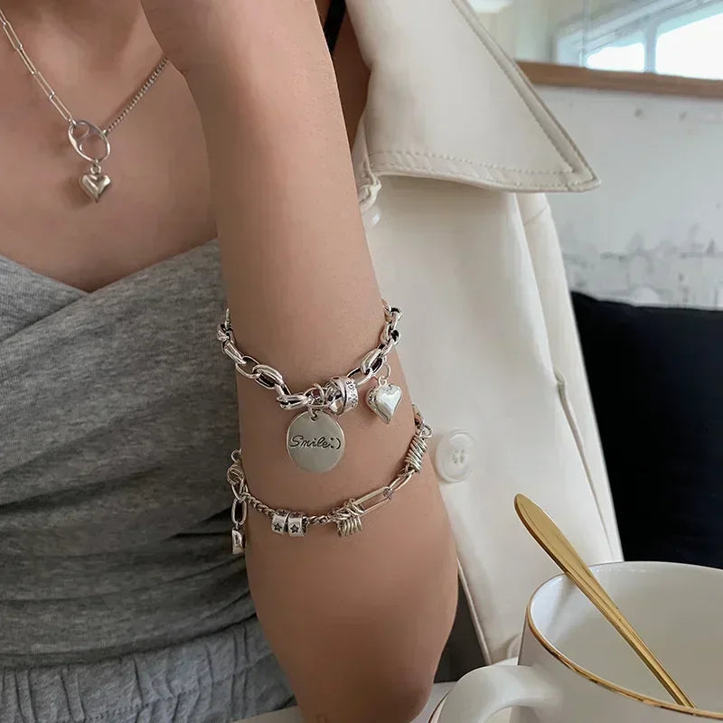 New Silver love Adjustable Bracelet