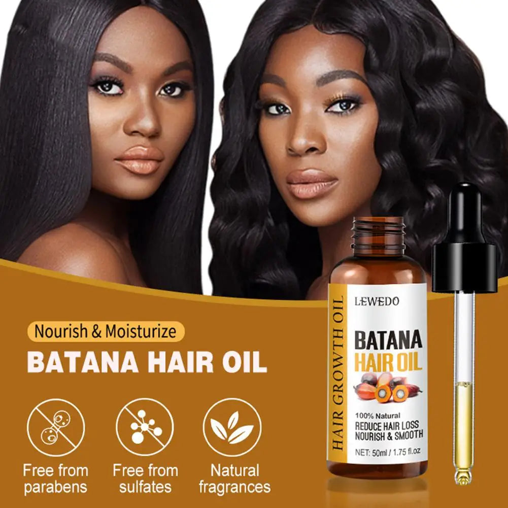 2PCs Natural Batana Oil For Hair Growth Pure Batana Oil Hair Shine Strengthen For Women Prevent Hair Loss Eliminates Split Ends
