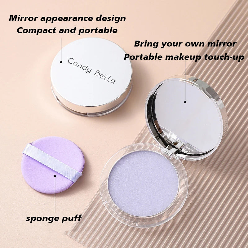 1PC Candy Bella Violet Setting Powder Skin-friendly Skin Natural Face Long Lasting Oil-controlling Contouring Powder Cosmetics